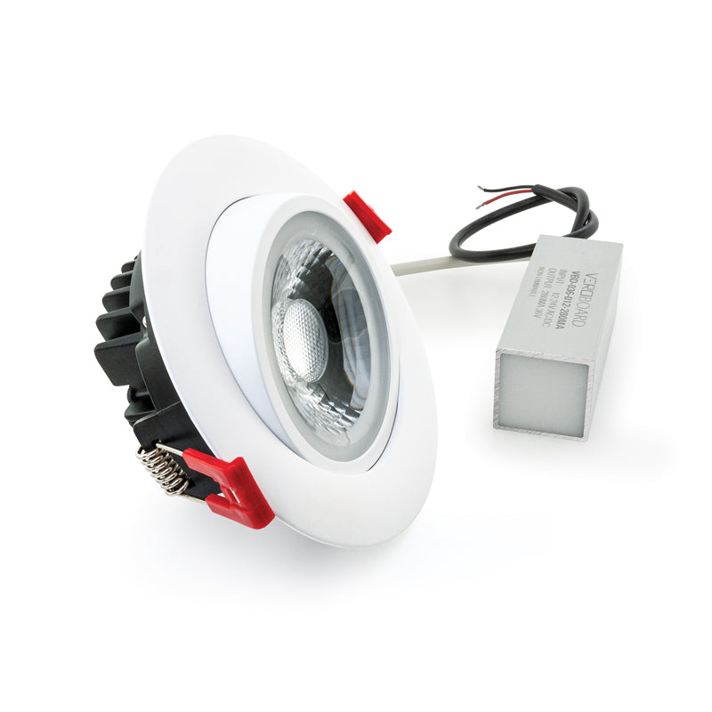 4 inch Round Recessed Gimbal Downlight/ Ceiling Lights AD-LED-4-S12W-1224V-5CCTWH-EY, (5CCT) 12-24V 12W, gekpower