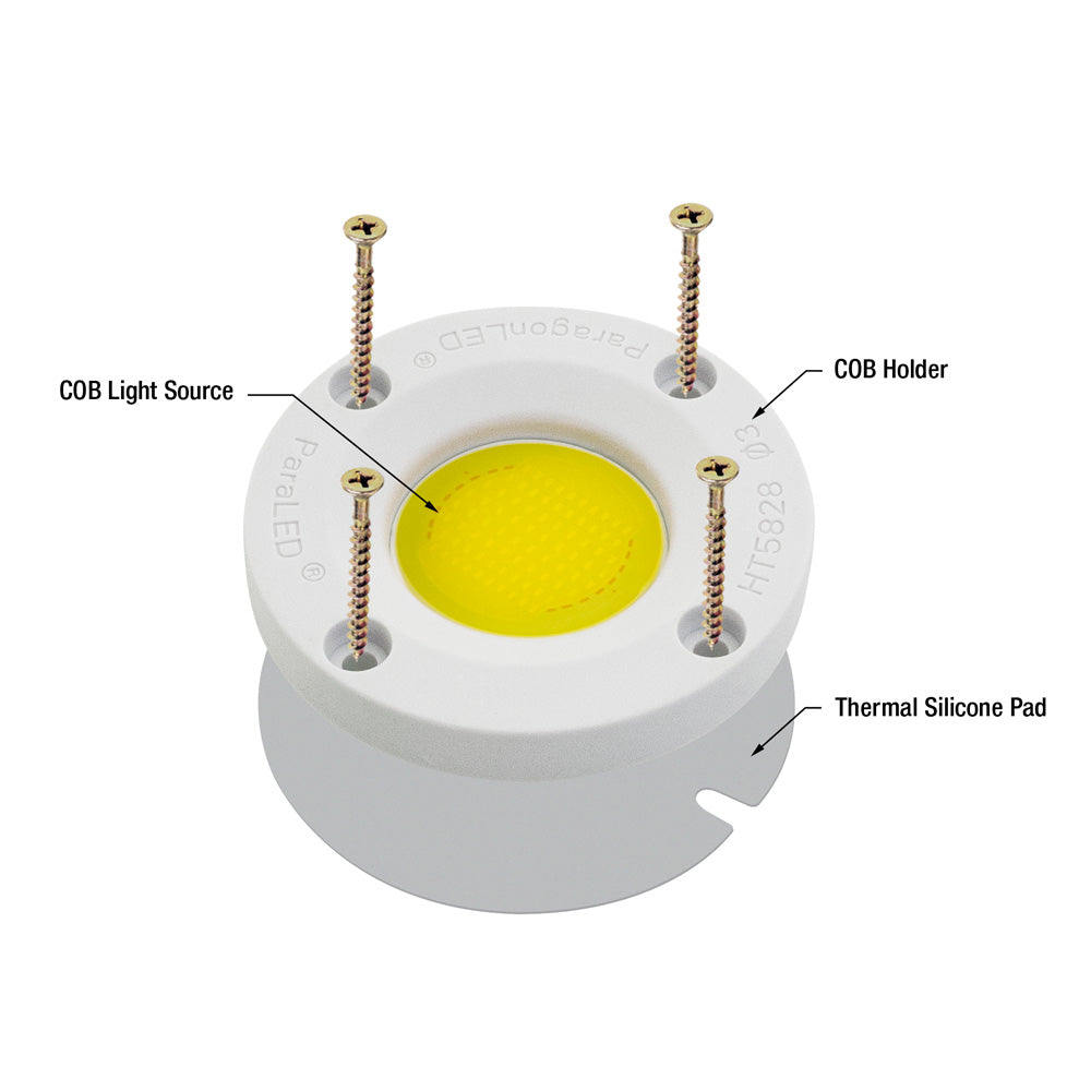 CDAC-080-05028-120-5000K COB Paragon LED Module with HT5828 LED Holder, 120V 30W 5000K - gekpower