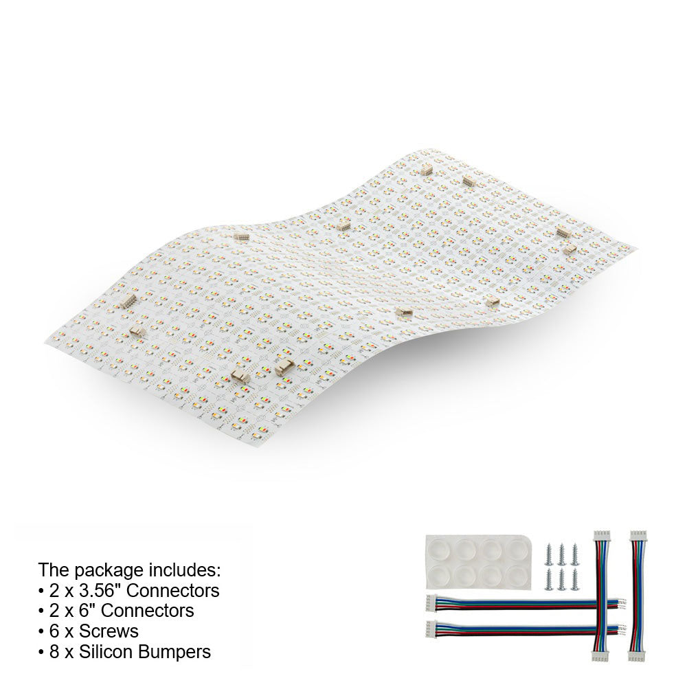 Flexible LED Backlight Sheet for behind Stone and Glass, 24V 46W RGB2.7K-(Soft White)