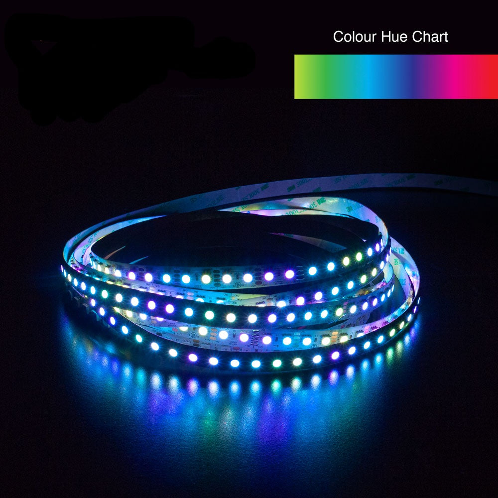 5M(16.4ft) Indoor LED Strip WS2815, 12V 4.5(w/ft) 96(LEDs/m) Addressable RGB Gold PCB, Gekpower