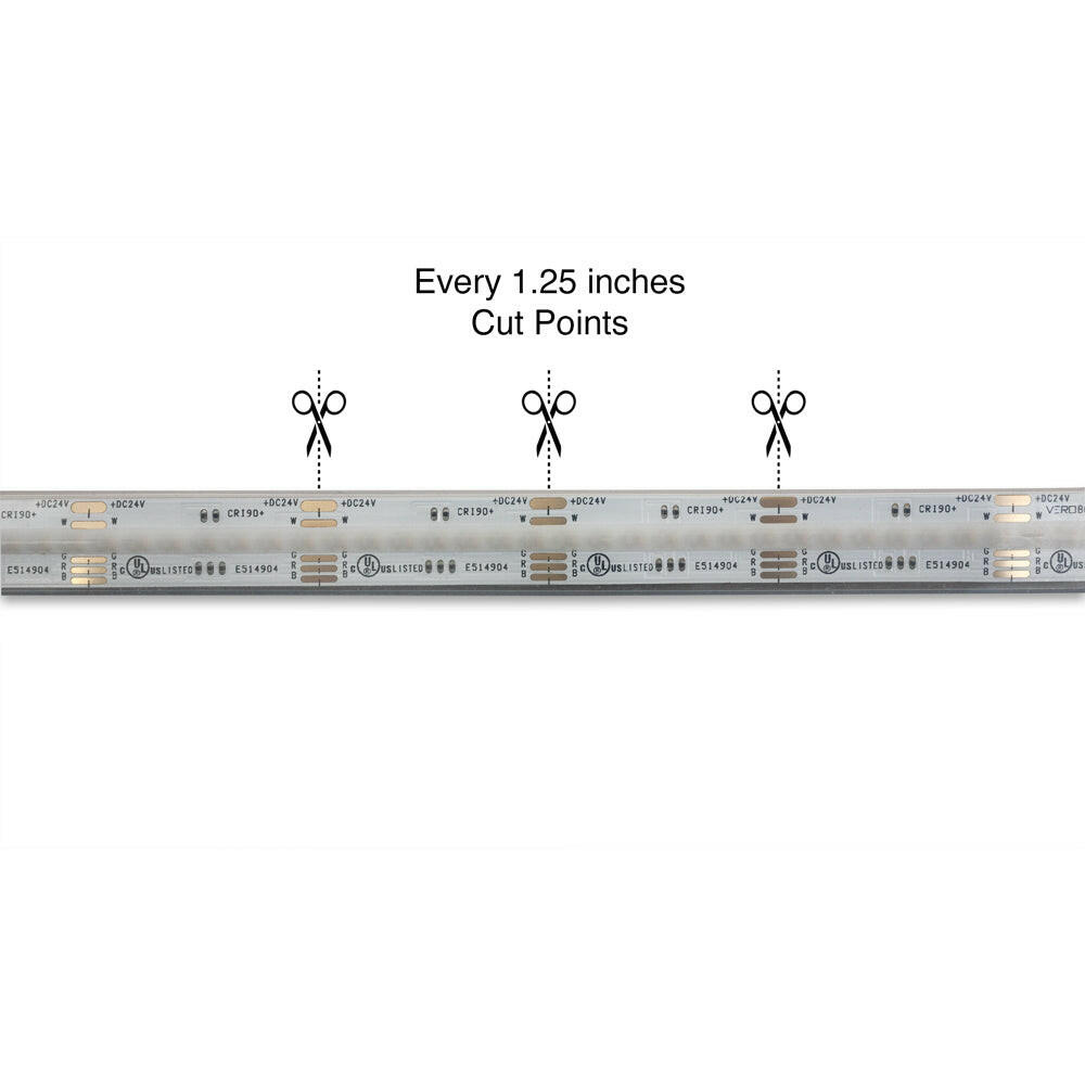 5M(16.4ft) Indoor LED Strip Light COB 24V 6.6W/ft