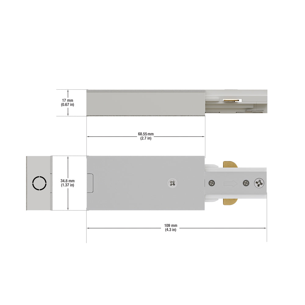 Track Live End White H-Type VBD-0331-LEW