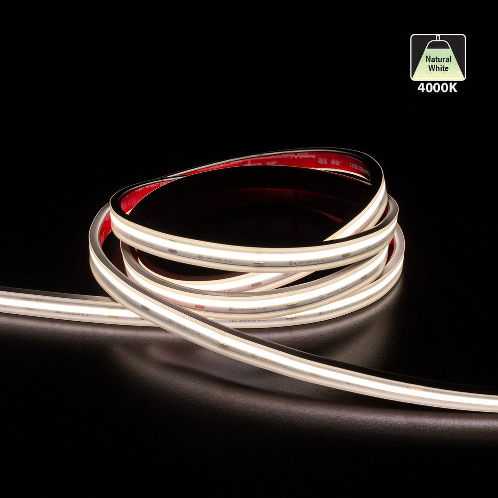 Custom cut Outdoor COB LED Strip Light, 24V 2(w/ft) 155(Lm/ft) CCT(2.7K, 3K, 3.5K, 4K, 5K) per foot