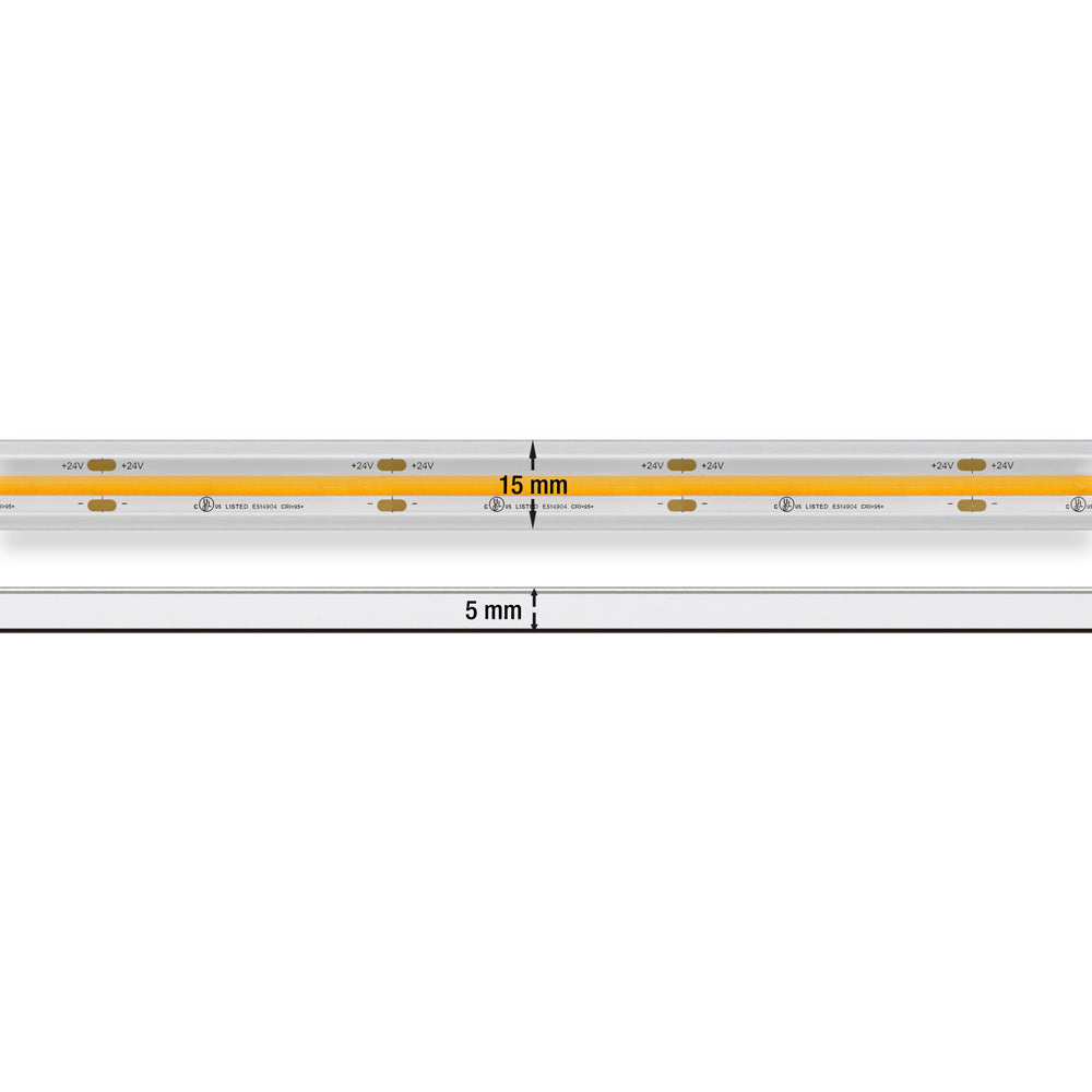 Custom cut Outdoor COB LED Strip Light, 24V 4.5(w/ft) 363(Lm/ft) CCT(2.7K, 3K, 3.5K, 4K, 5K) per foot