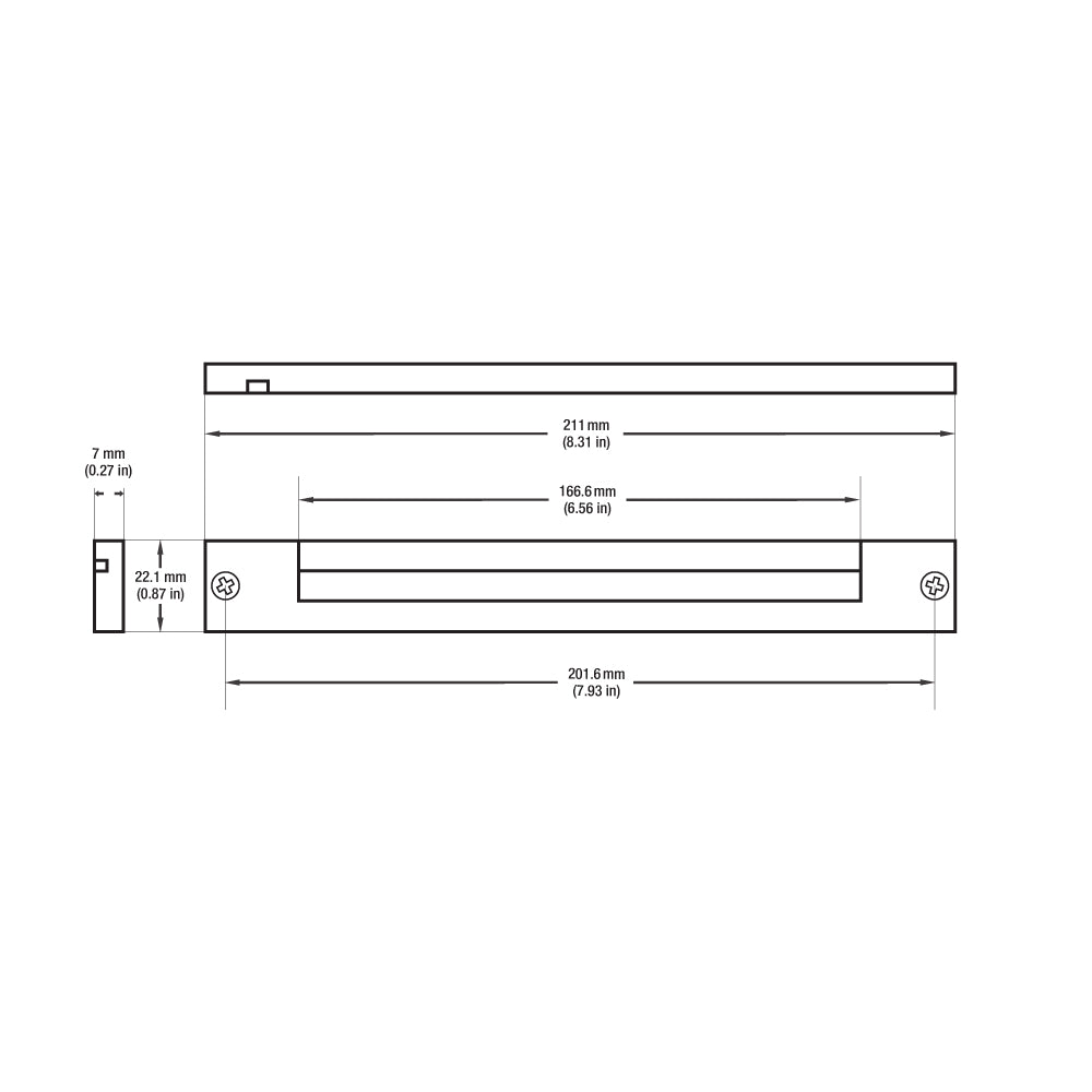 8 Inch Linear Cabinet Light 24V 4.5W - Silver Grey