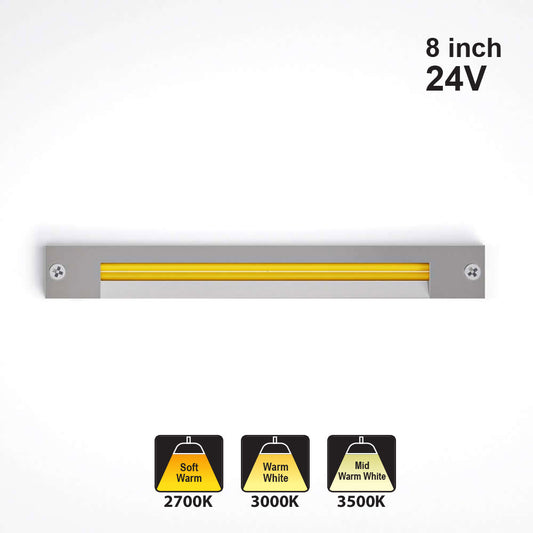 8 inch Linear Cabinet/ Shelf Light 24V 4.5W CCT(2.7K, 3K, 3.5K) Silver Grey