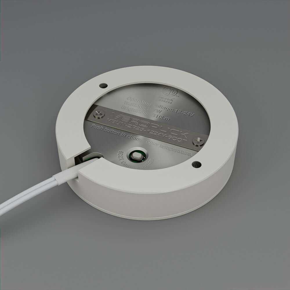 VBUN-2R25-1224V-6CCT-White Round Cabinet Light 12-24V 2.7W selectable 6CCT