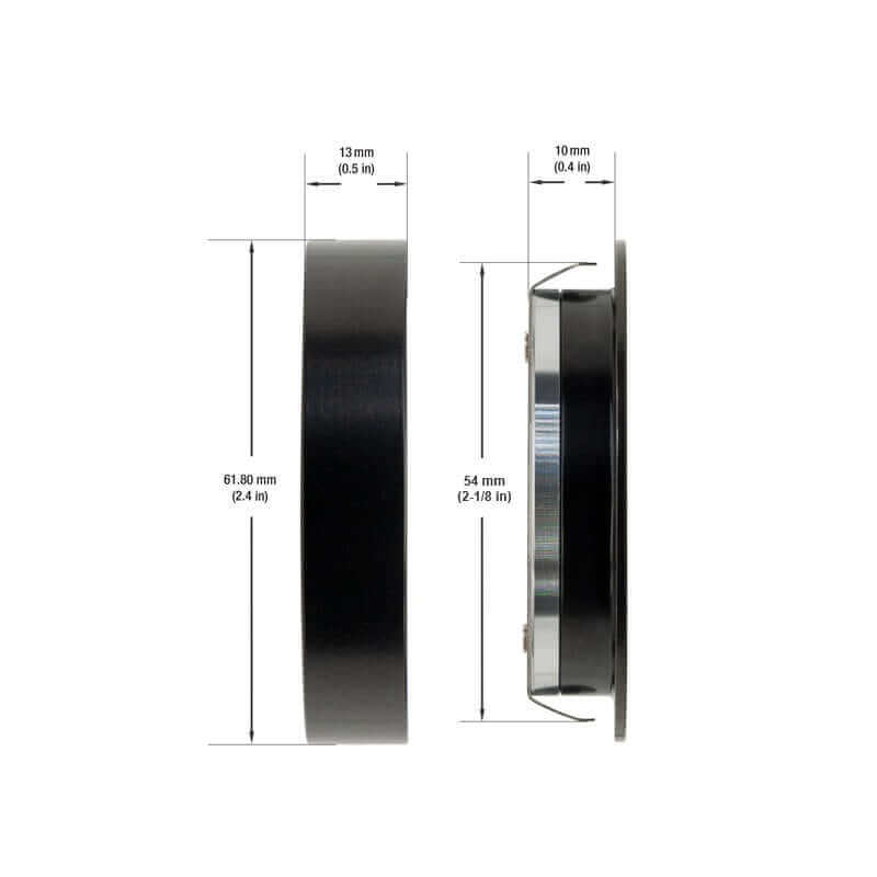 VBUN-2R25-1224V-6CCT-Black Round Cabinet Light 12-24V 2.7W selectable 6CCT