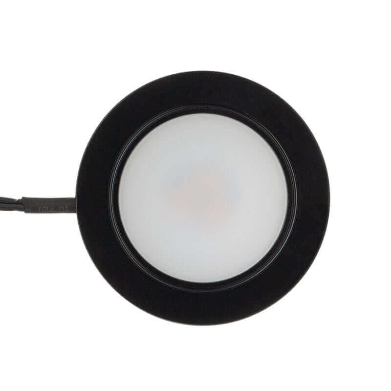 VBUN-2R25-1224V-6CCT-Black Round Cabinet Light 12-24V 2.7W selectable 6CCT