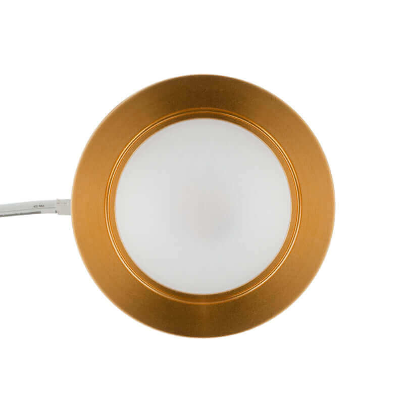 VBUN-2R25-1224V-6CCT-Gold Round Cabinet Light 12-24V 2.7W selectable 6CCT