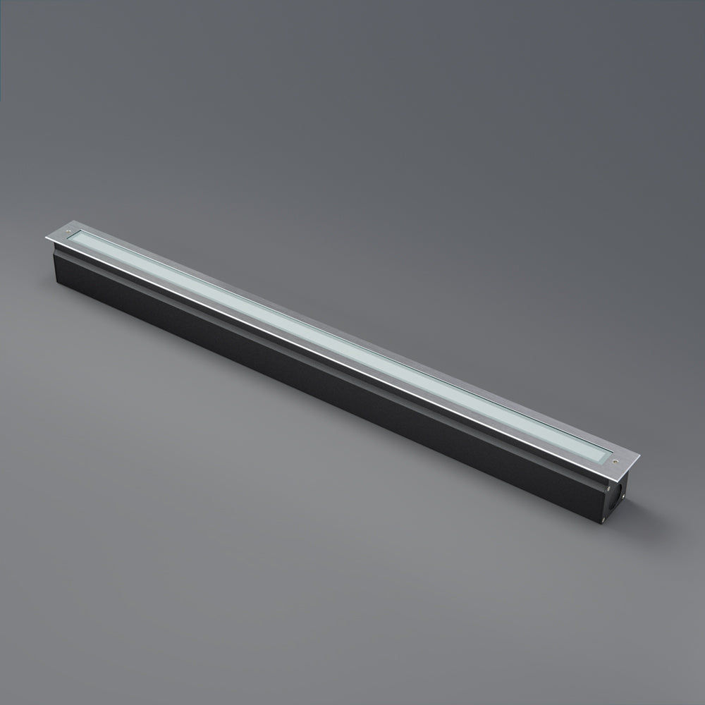 40-inch outdoor recessed LED inground light 24v 26.5w 3000k with sleek design and warm white illumination.