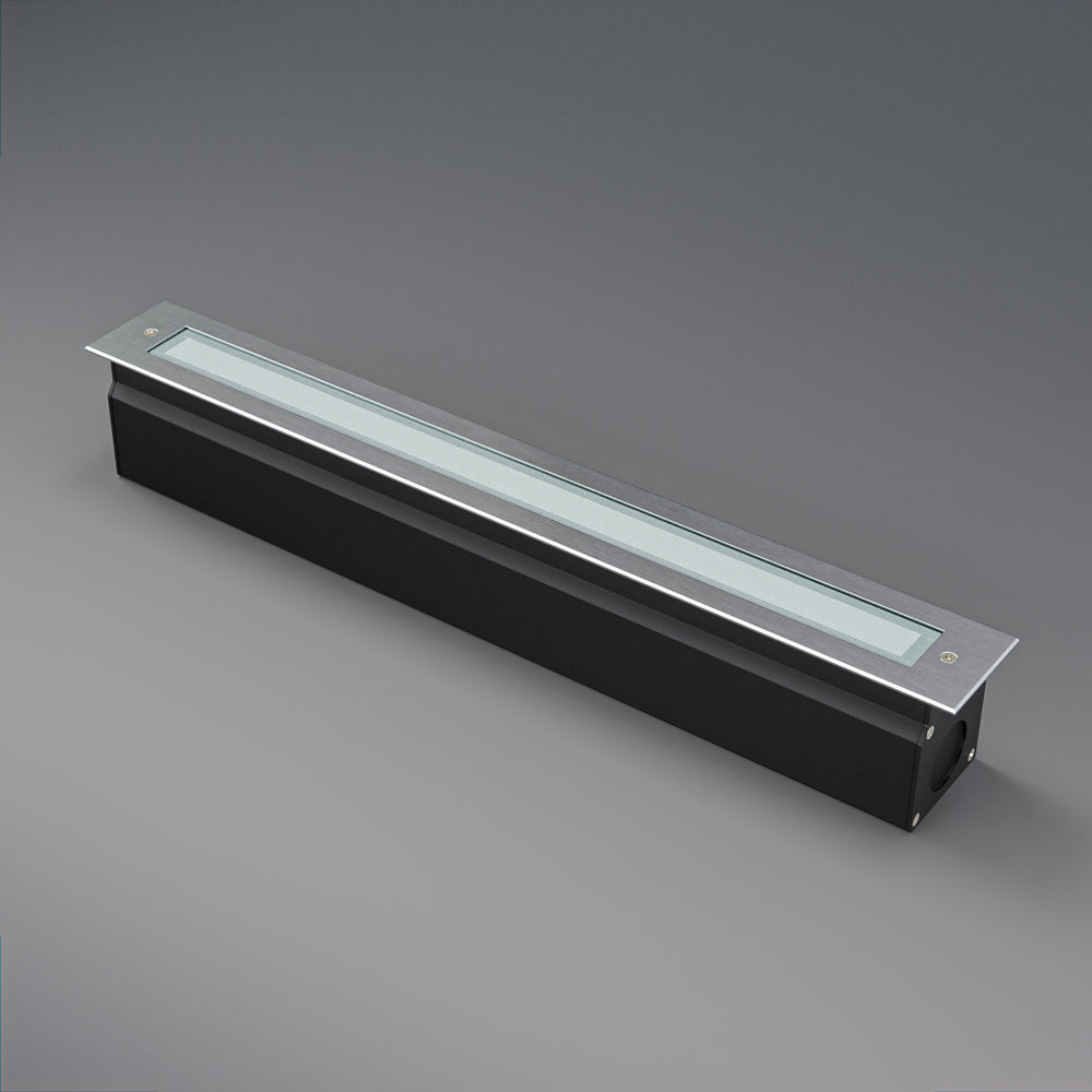 20-inch Outdoor Linear Recessed LED Inground Light 24V 13.2W 3000K, VBD-I-LIN-2F-30-24V-3K