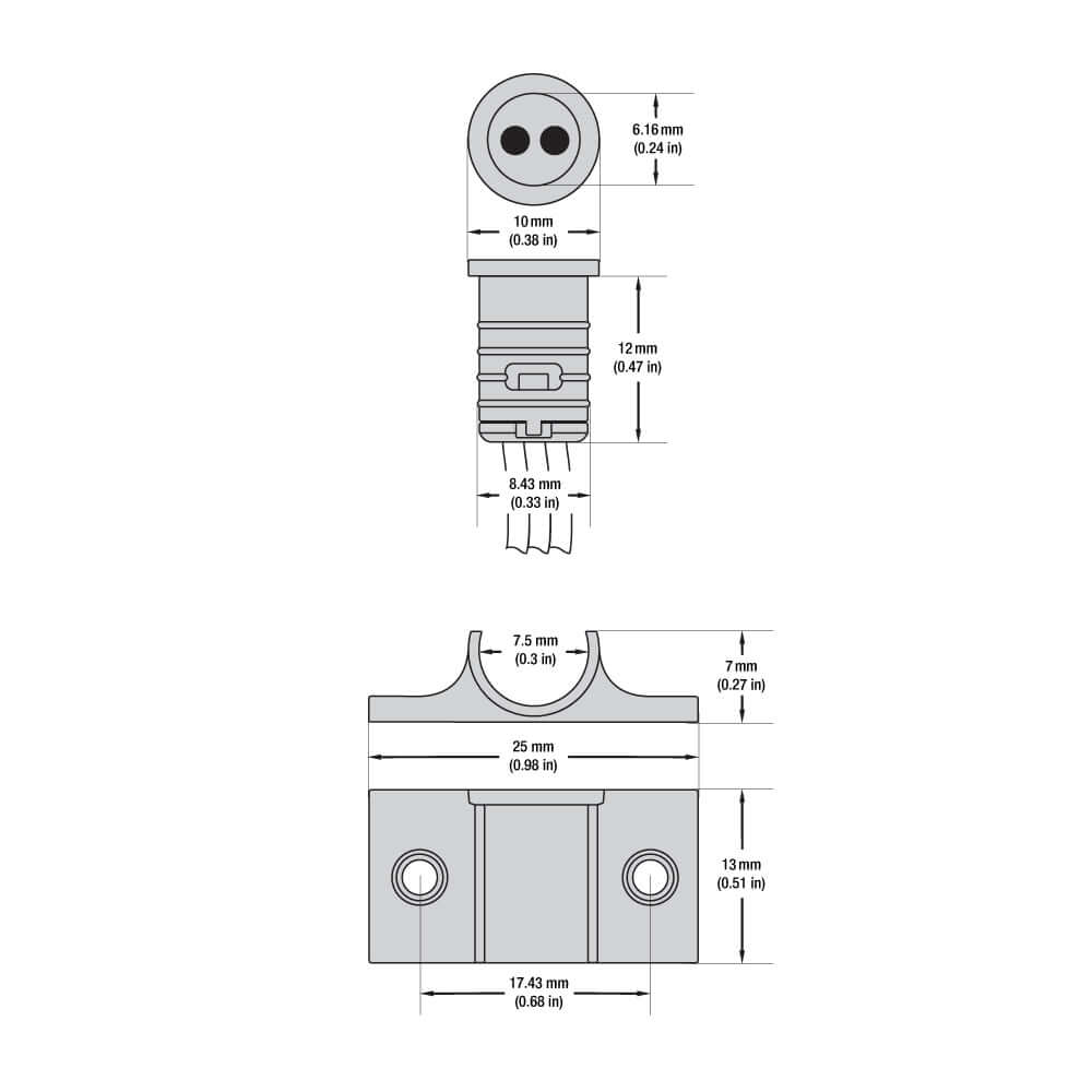 5029M-S Single Head Door Sensor Switch 12-24V 3A Silver Gray