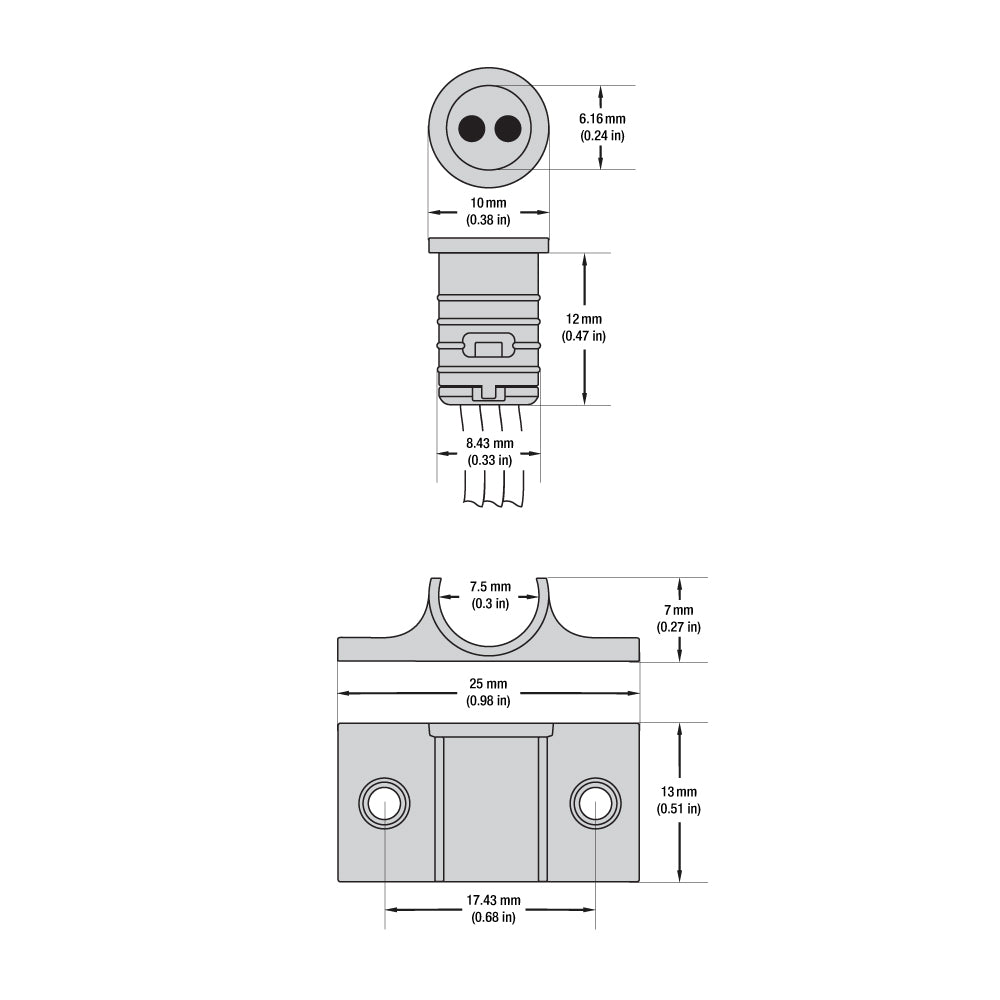 5029M2-S Double Head Door Sensor Switch 12-24V 30Watt Silver Gray
