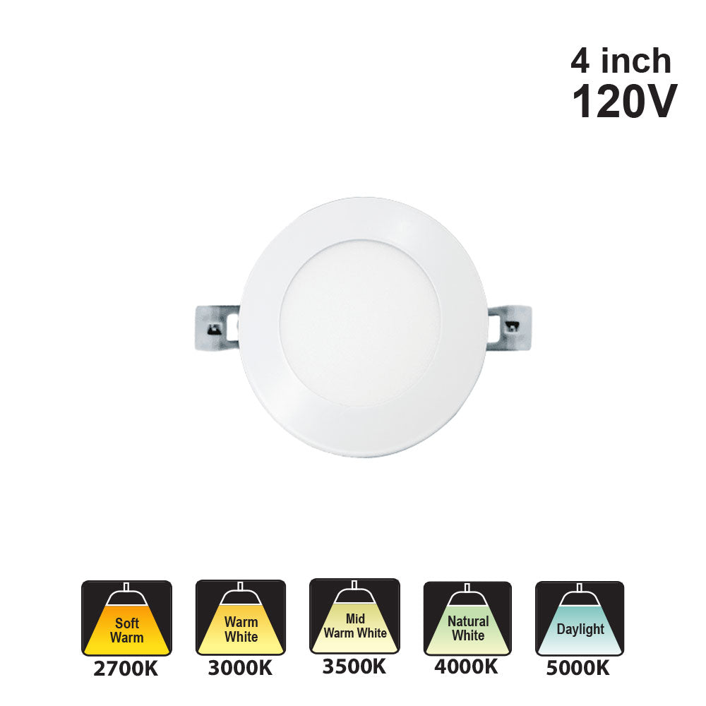 Votatec 4″ Slim Panel 5 Way CCT – FT4 VO-RP4W10-120-D-5WY/FT4 120V 10W CCT(2.7K, 3K, 3.5K, 4K, 5K)