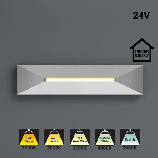 4" Linear Step Light - 24V 0.6W, 5 Color Options