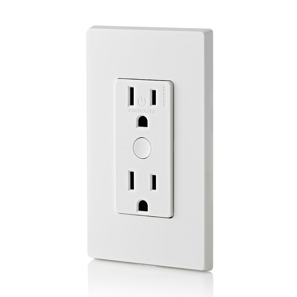 Leviton Decora Smart Tamper-Resistant Outlet with Wi-Fi Technology 120V DW15R