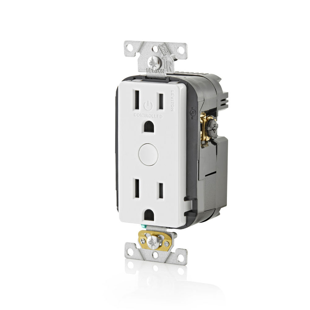 Leviton Decora Smart Tamper-Resistant Outlet with Wi-Fi Technology 120V DW15R