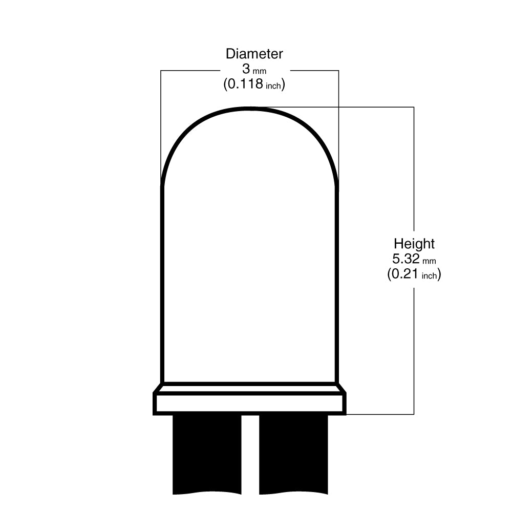 Clear Diode 3mm 12V (Pack of 5)