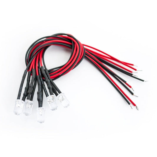Clear Diode 5mm 12V (Pack of 5)