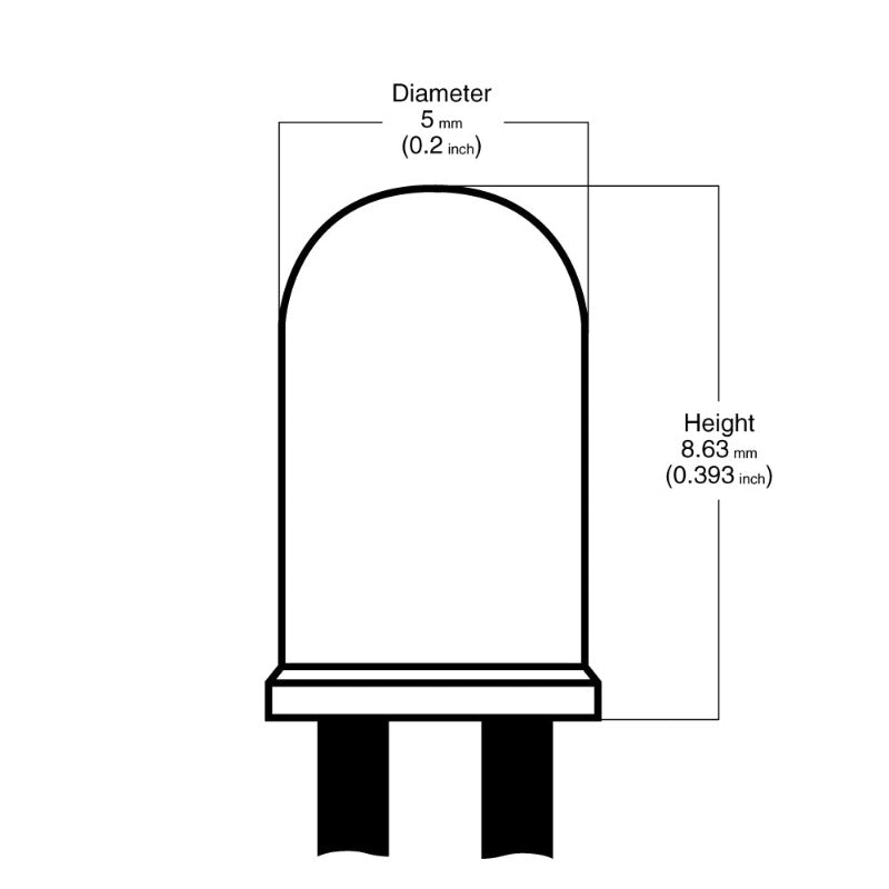 Clear Diode 5mm 12V (Pack of 5)