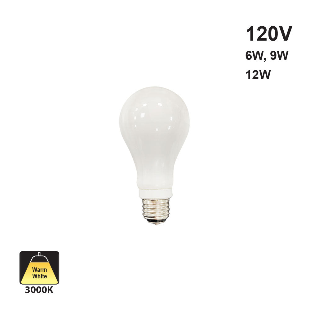 Votatec A21 Milky Filament (Watt Adjustable) VO-FA21W12-26-30-3W-M, 120V 6W, 9W, 12W CCT(3K)