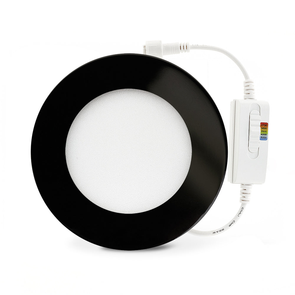 4 inch flat Round Panel Light LED-S9W-5CCTWH, 120V 9W - GekPower