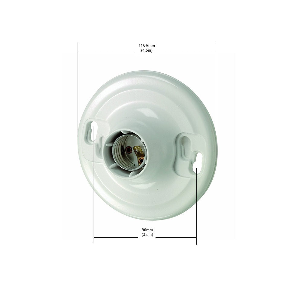 Leviton Keyless Lamp holder, White - gekpower