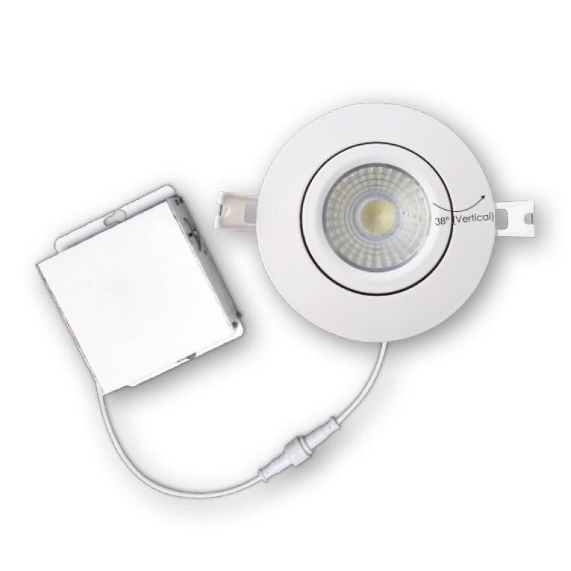 Votatec 4″ Gimbal Airtight -5 way CCT VO-GRP4W10-120-D-5WAY 120V 10W CCT(2.7K, 3K, 3.5K, 4K, 5K)