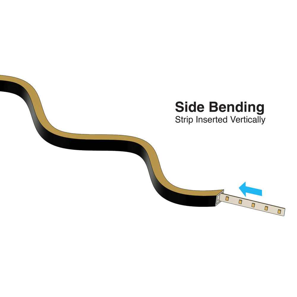 Black Silicone Flexible LED Neon channel VBD-N0612-SD-B