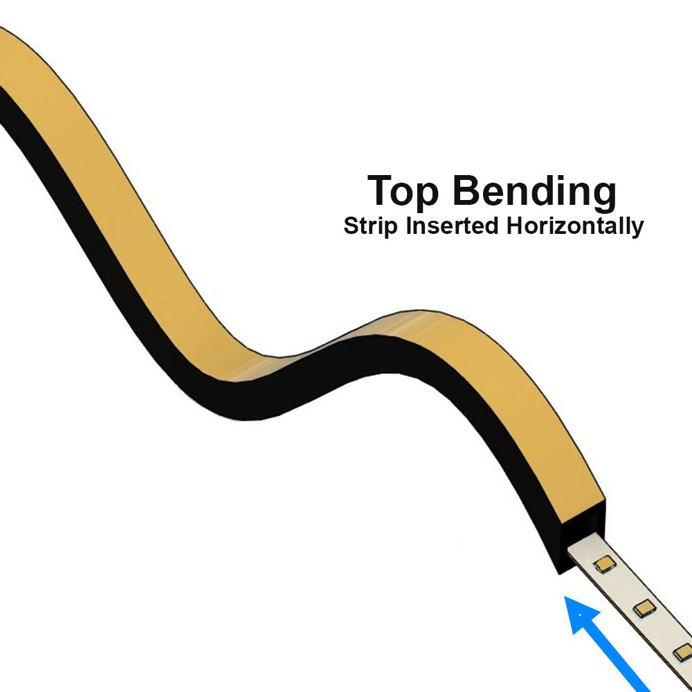 Black Silicone Flexible LED Neon channel VBD-N2020-SF-B, per foot(30.5cm) SURFACE Mount