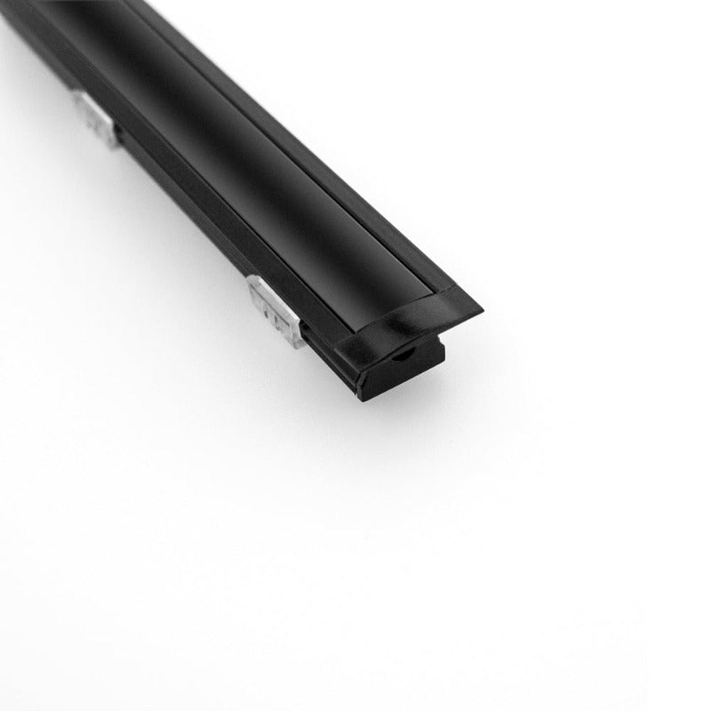 15mm Deep Dot-Free Recessed Black Aluminum Linear LED Light 12V - RF1B - GekPower