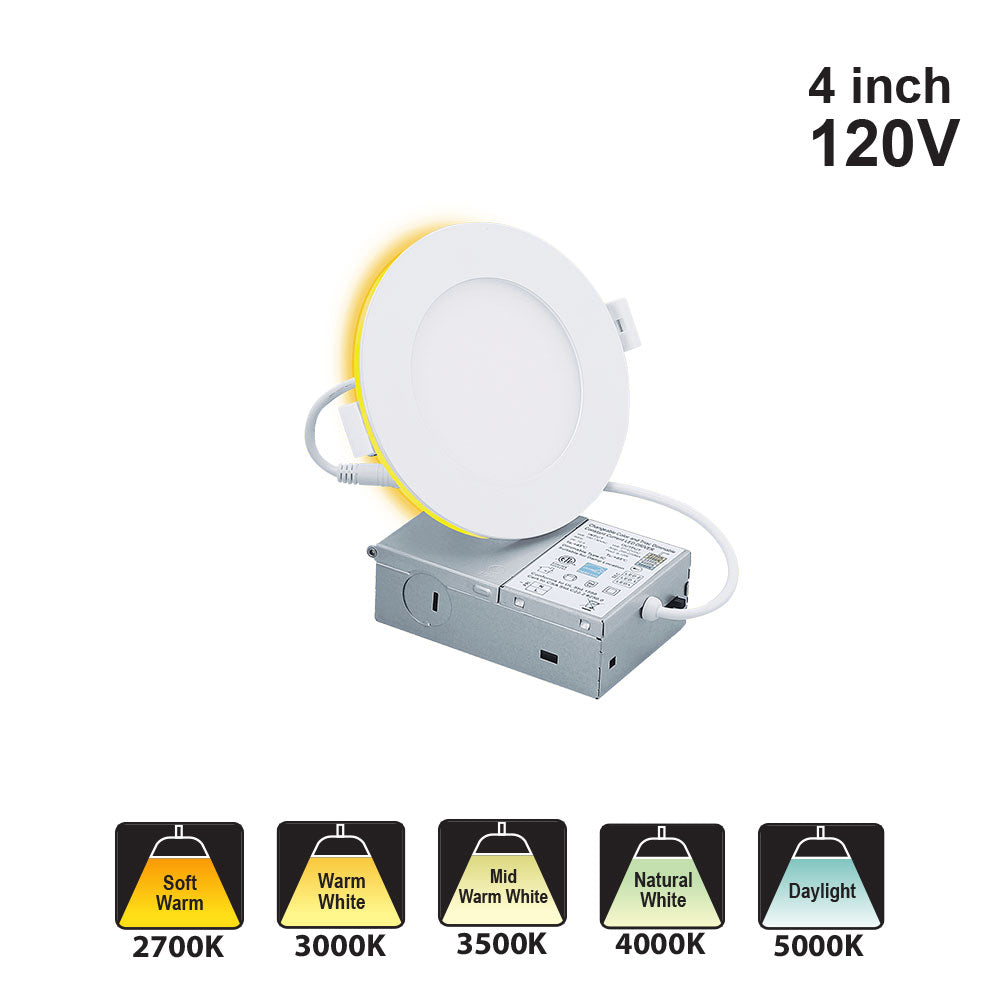 Votatec 4″ Recessed Panel Night Light P02104-NL-9W 120V 9W+3W CCT(2.7K, 3K, 3.5K, 4K, 5K and 2.2K)