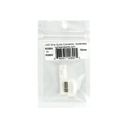 RGBW to RGBW LED Strip Quick Connector 12mm Solderless - GekPower