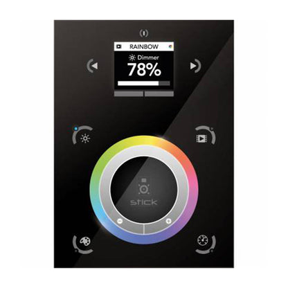 Nicolaudie Architectural STICK-DE3-BLK Touch Screen DMX Wall Controller Black