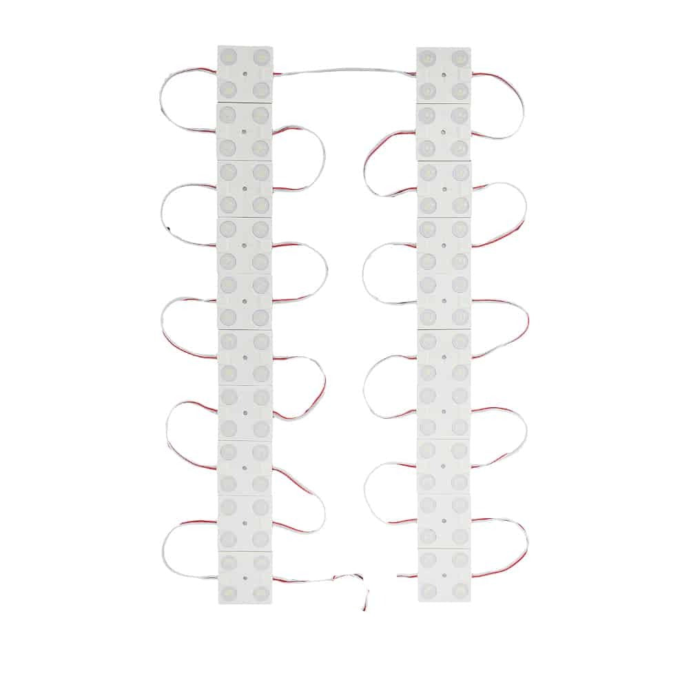 LED Module 5050 Back Lighting 12V 4 LEDs 6000k Pack of 20 - GekPower