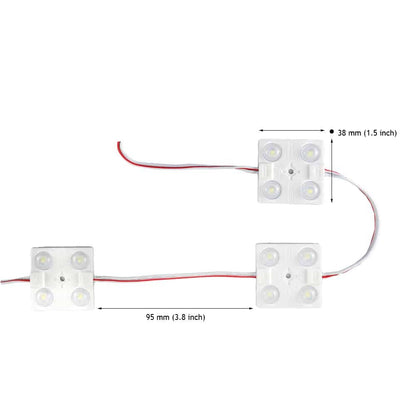 LED Module 5050 Back Lighting 12V 4 LEDs 6000k Pack of 20 - GekPower