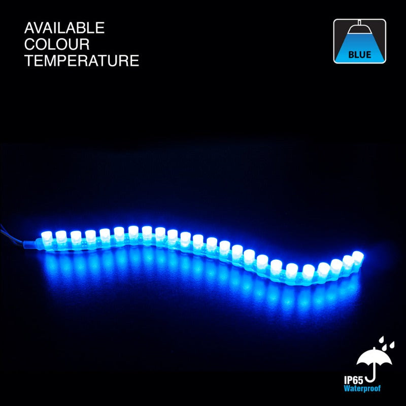 24cm(9.4inch) Great Wall DIP LED Strip FS-GW-Blue-12, 12V 0.19(w/ft) Blue - GekPower