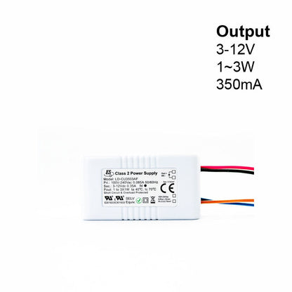 ES LD-CU3503AF Constant Current LED Driver 350mA 3–12V DC, gekpower