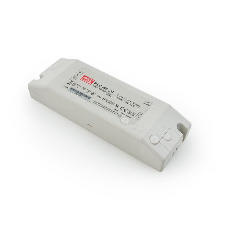 Mean Well PLC-45-20 Non-Dimmable LED Driver, 20V 2.3A 45W - GekPower