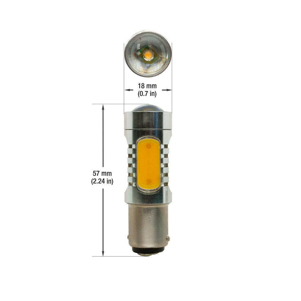 Double Contact Bayonet 1157, 4 x COB 12V 4W 3000K(Warm White)