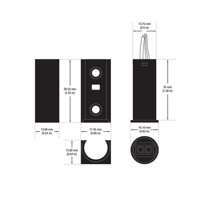 Single Head Door Trigger (IR) Sensor Switch Black Color, gekpower