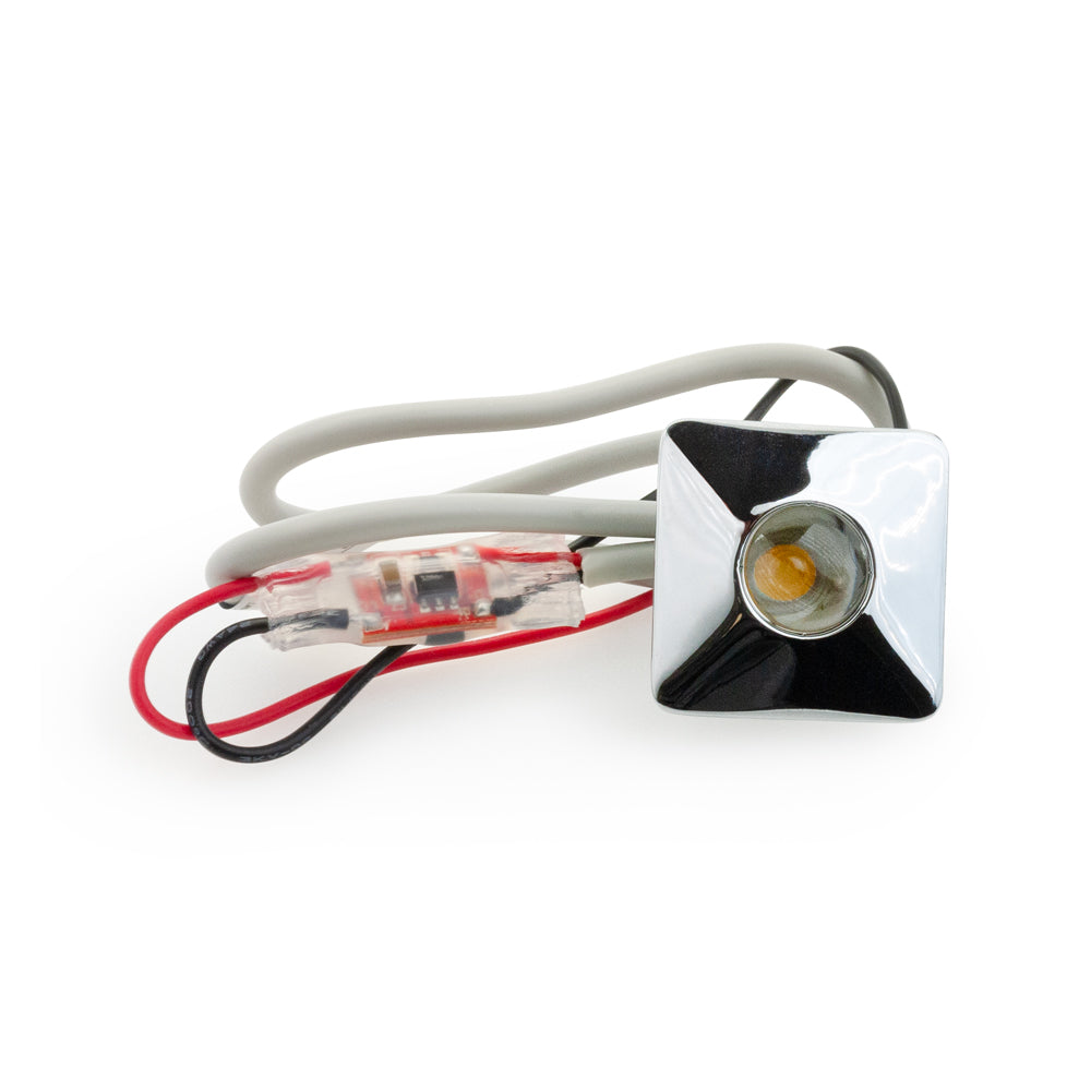 C1009 Small Square Recessed Pathway Lighting, 12V 1W 3000K(Warm White), gekpower