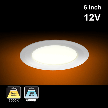 6 inch Dimmable Recessed Low Voltage Downlights/ Ceiling Lights 12V 14W CCT(3K, 6K)