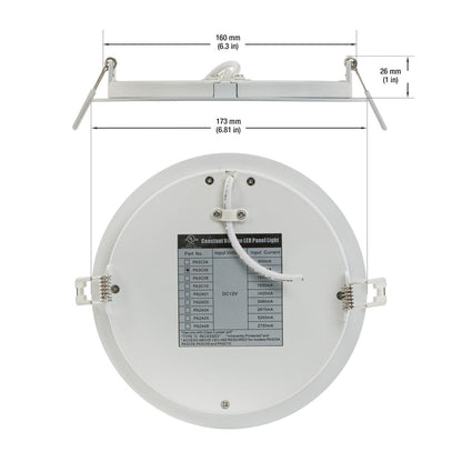 6 inch Recessed Low Voltage Panel Light 12V 14W - GekPower