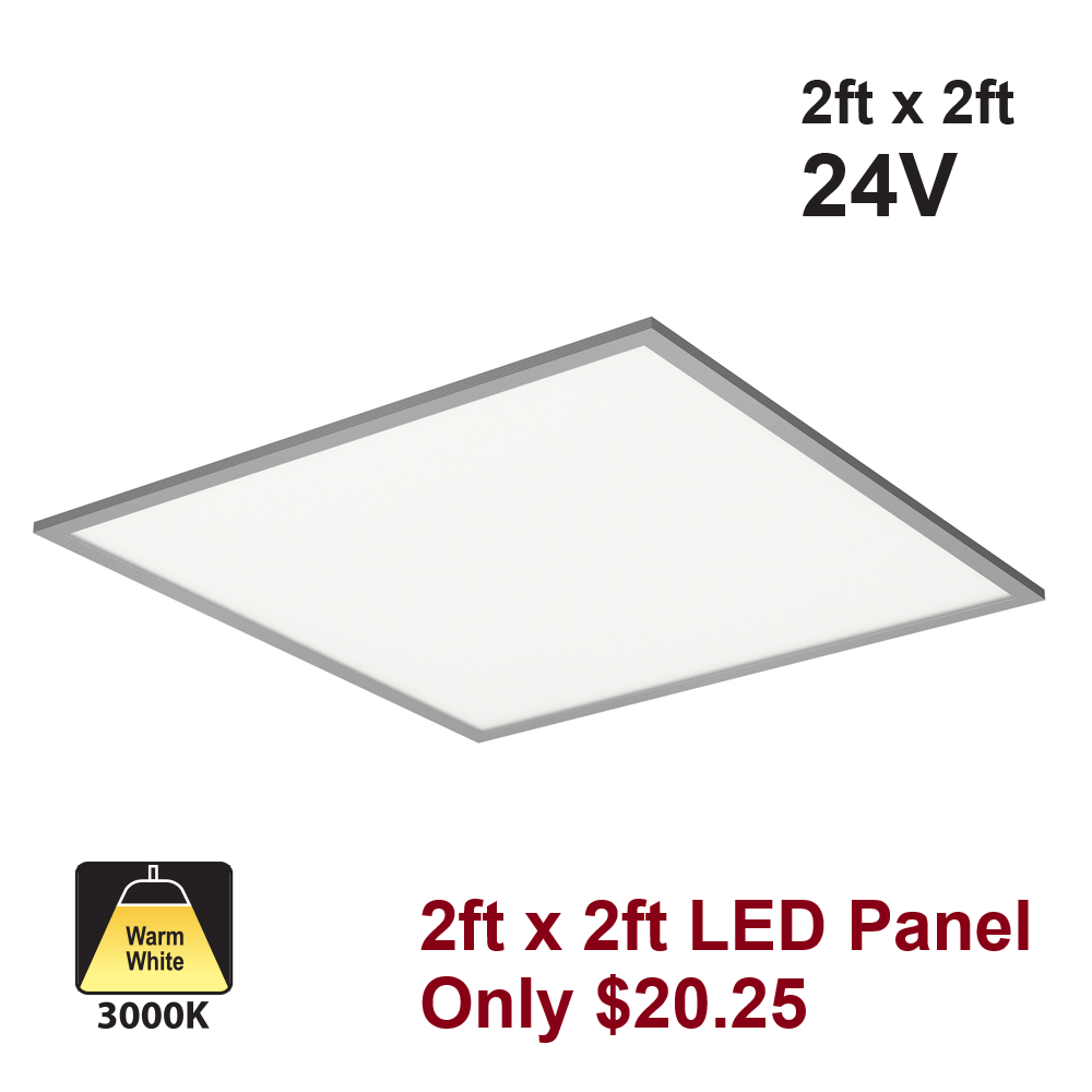 2ft x 2ft 24V Dimmable LED Panel Light 45W 3000K(Warm White) (Store Pickup Only)