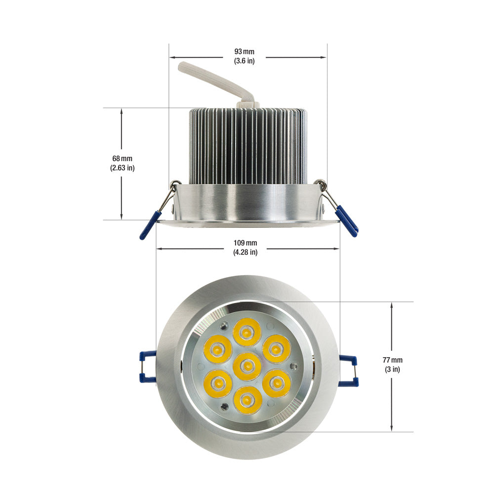 ELS-CS007W-049 LED Ceiling Light, 7W 3200-3500(Satin Warm White) gekpower