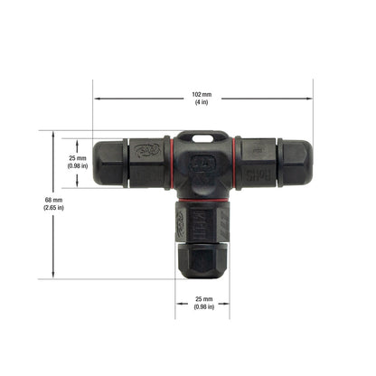 Outdoor Waterproof 3 Way Screw Type Connection Two Contact, gekpower