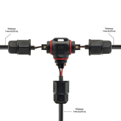 3W-2C-SC Outdoor Waterproof 3 Way Screw Type Connection Two Contact