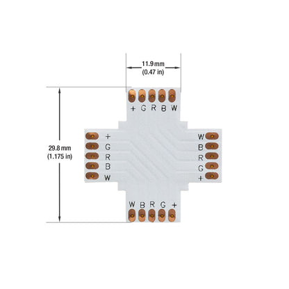 VBD-FPC12-C5A PCB type RGBW 4 Way Expansion Connector (12mm) (Pack of 3)